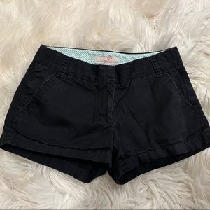 J. Crew Chino Black Shorts with Zip/Clasp
